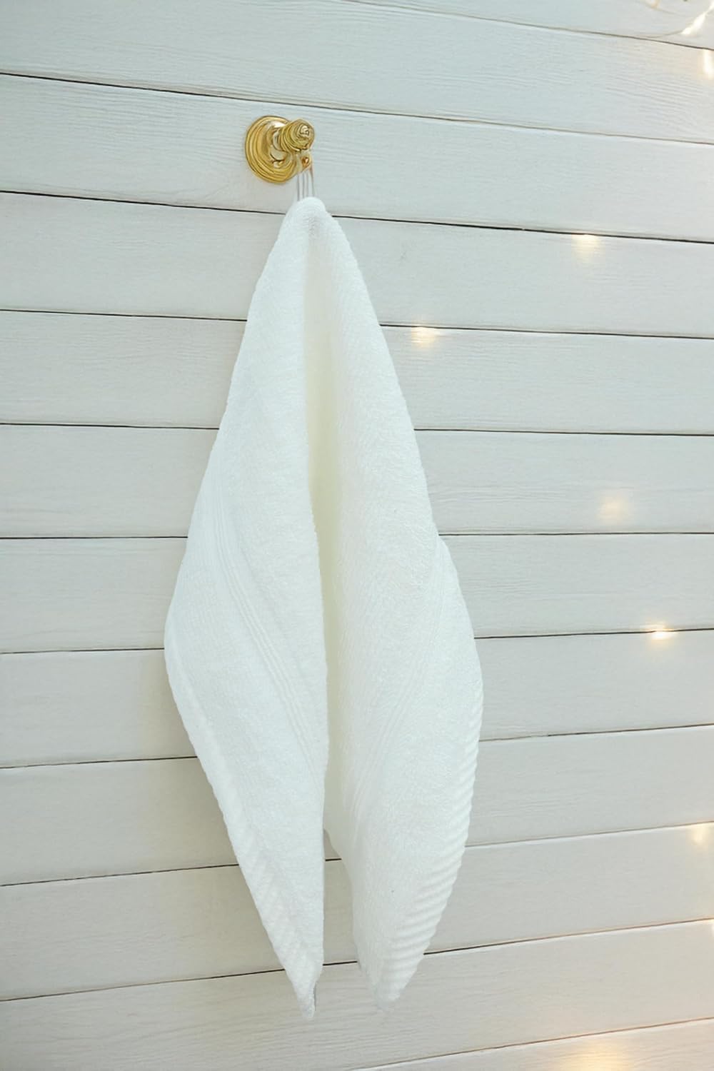 4-Piece Cotton Family Towel Set – Soft & Absorbent | White