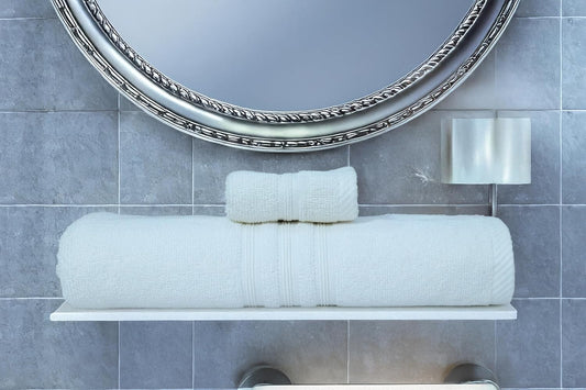 4-Piece Cotton Family Towel Set – Soft & Absorbent | White