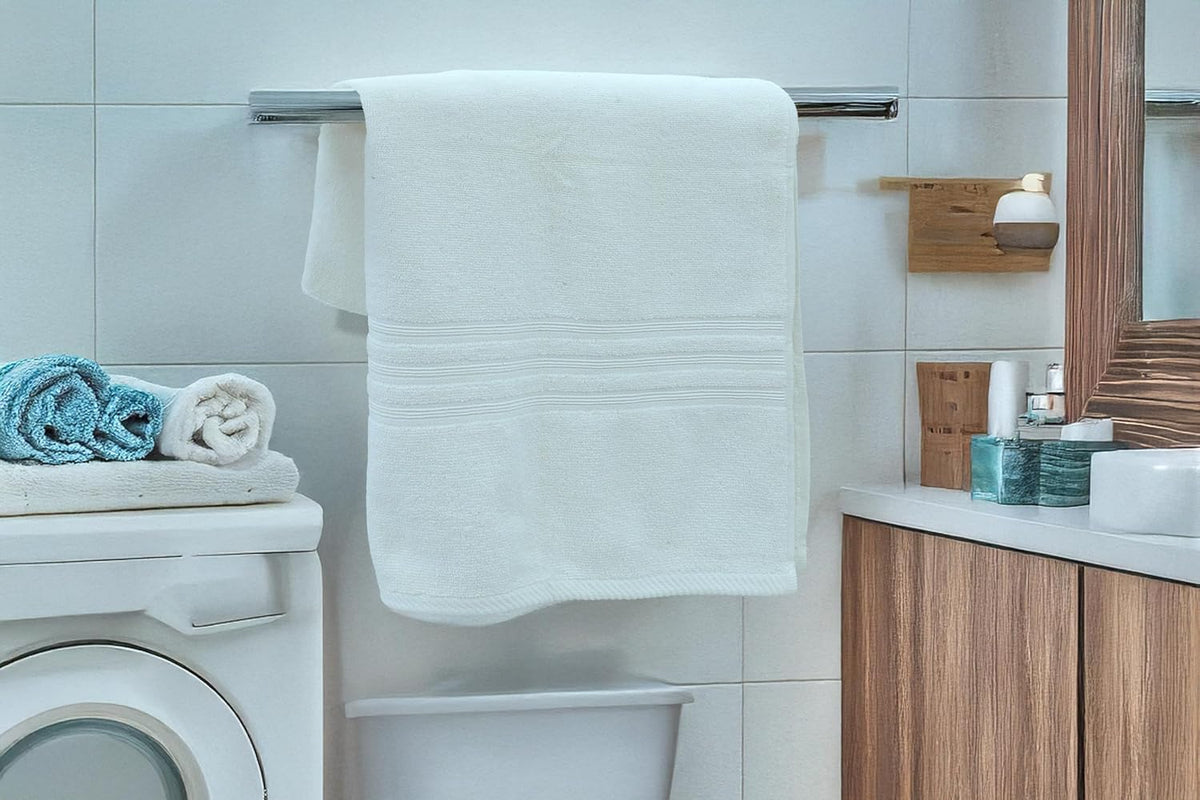 4-Piece Cotton Family Towel Set – Soft & Absorbent | White